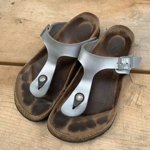 Silver Birkenstocks!